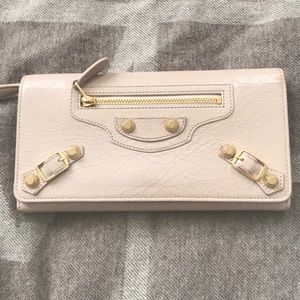 Balenciaga | Bags | Balenciaga Giant Gold Continental Wallet In Pink ...